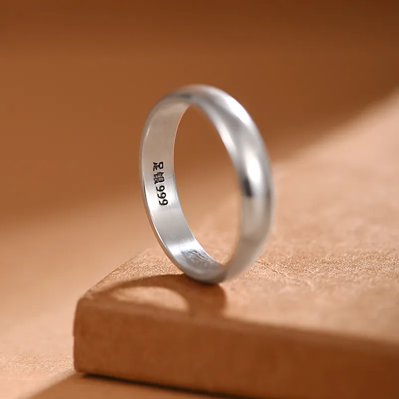 PINK U 999 Fine Silver Rings Unisex-2