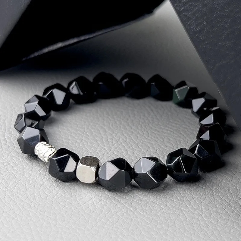 PINK U Obsidian Bracelets Men's-4