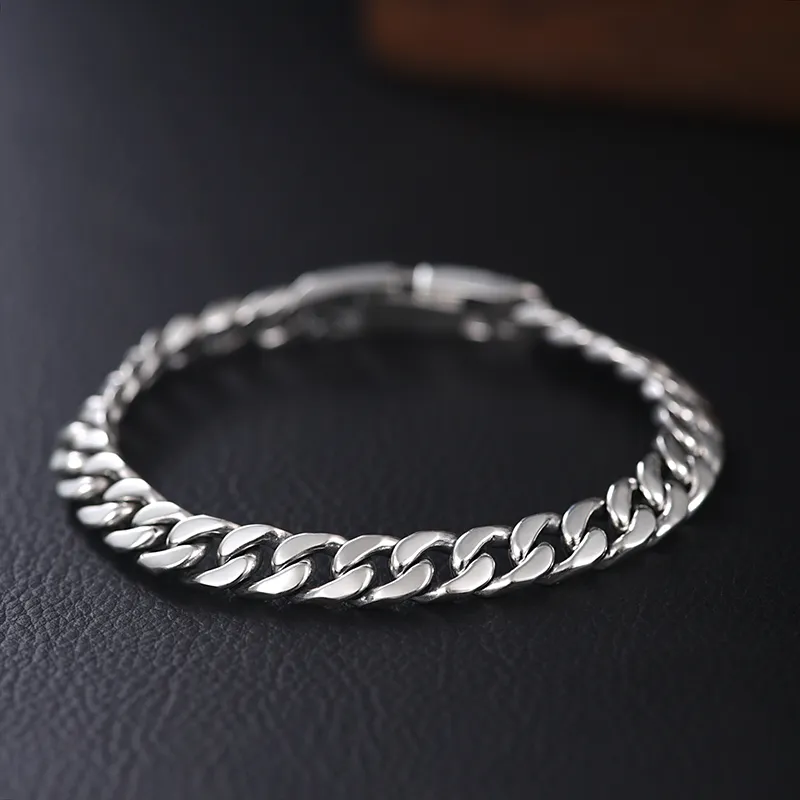 PINK U 925 Sterling Silver Bracelets Men's-3