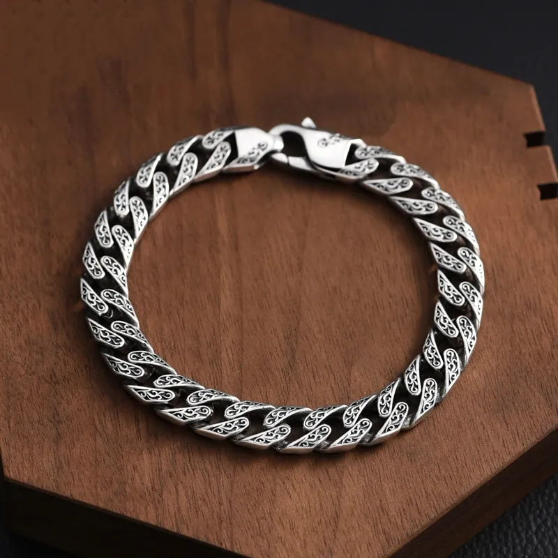 PINK U 925 Sterling Silver Bracelets Men's-2