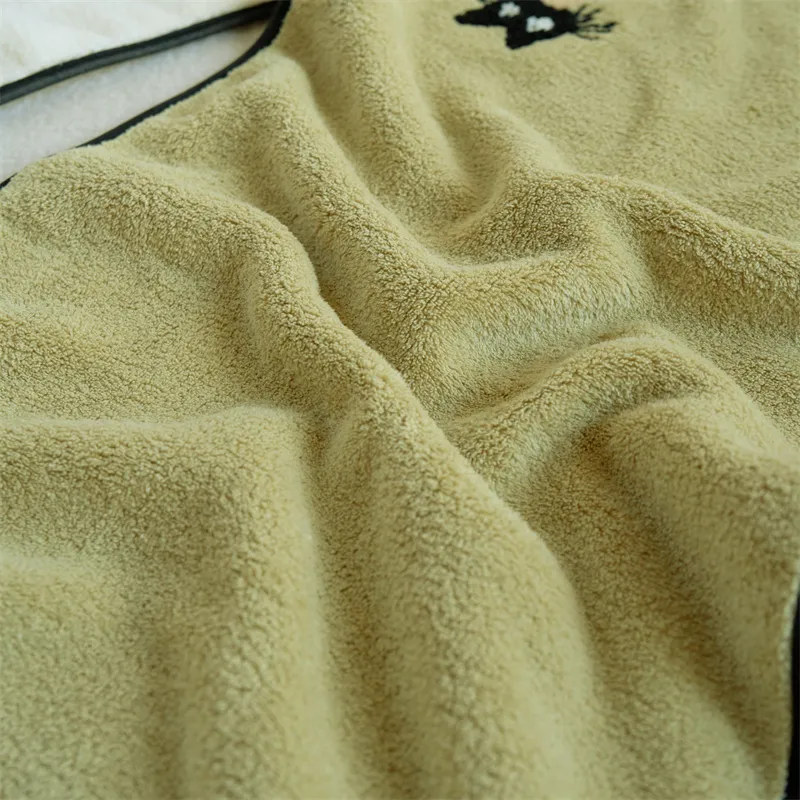 Fantti Towel Bath Towel Two Piece Set Embroidered Absorbent Non Shedding Washable Face Towel Unisex Home Use Bath Towel-4