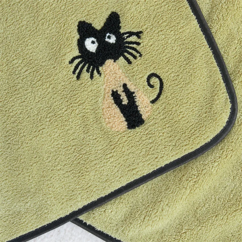 Fantti Towel Bath Towel Two Piece Set Embroidered Absorbent Non Shedding Washable Face Towel Unisex Home Use Bath Towel-5