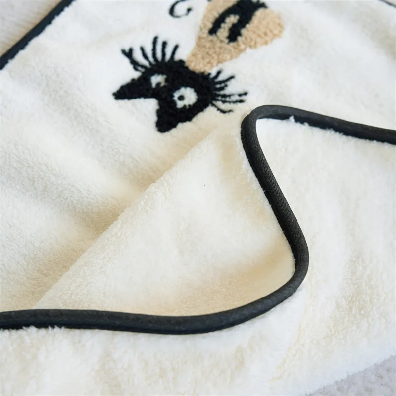Fantti Towel Bath Towel Two Piece Set Embroidered Absorbent Non Shedding Washable Face Towel Unisex Home Use Bath Towel-11