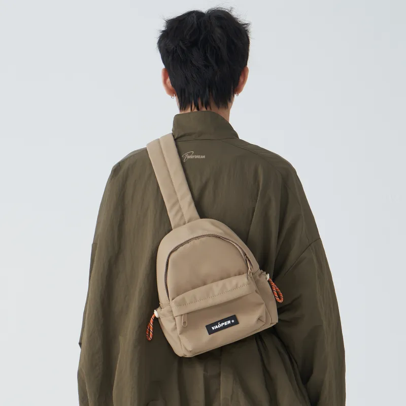 VAOPER Polyester Sports Backpack, Sling Bag Regular Unisex Black/Khaki-5