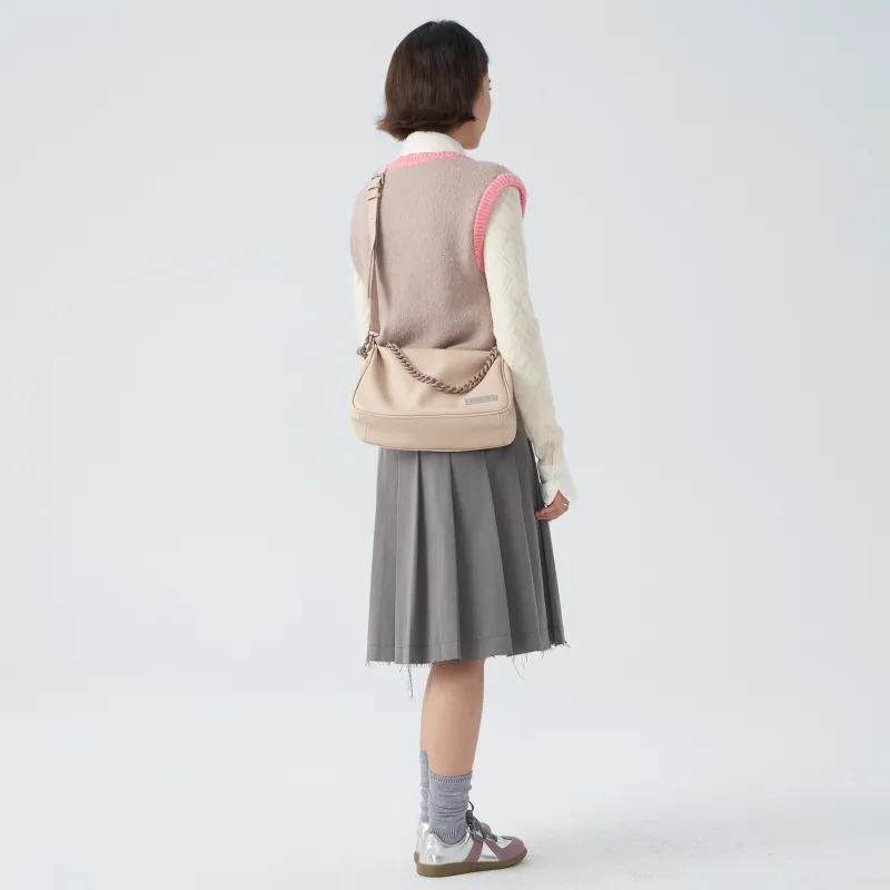 VAOPER PU Crossbody Bag, Shoulder Bag, Shoulder Bag Women's White/Rose Red/Black/Khaki-5