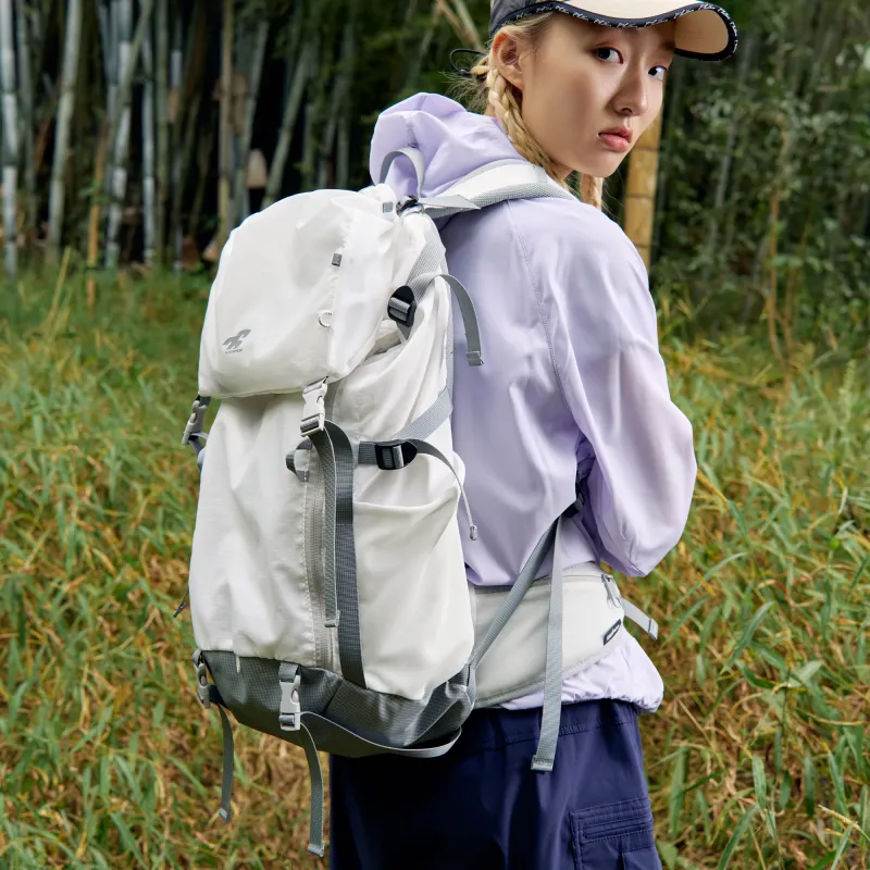 VAOPER Polyester Backpack Large Size Unisex White-4