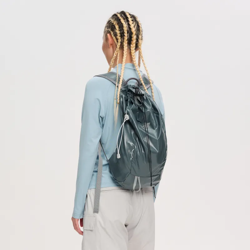 VAOPER Nylon Backpack Unisex Starry Black/Concrete Gray-5
