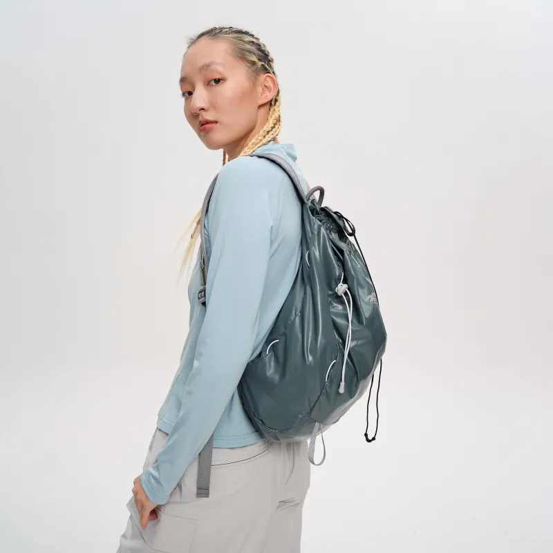 VAOPER Nylon Backpack Unisex Starry Black/Concrete Gray-3