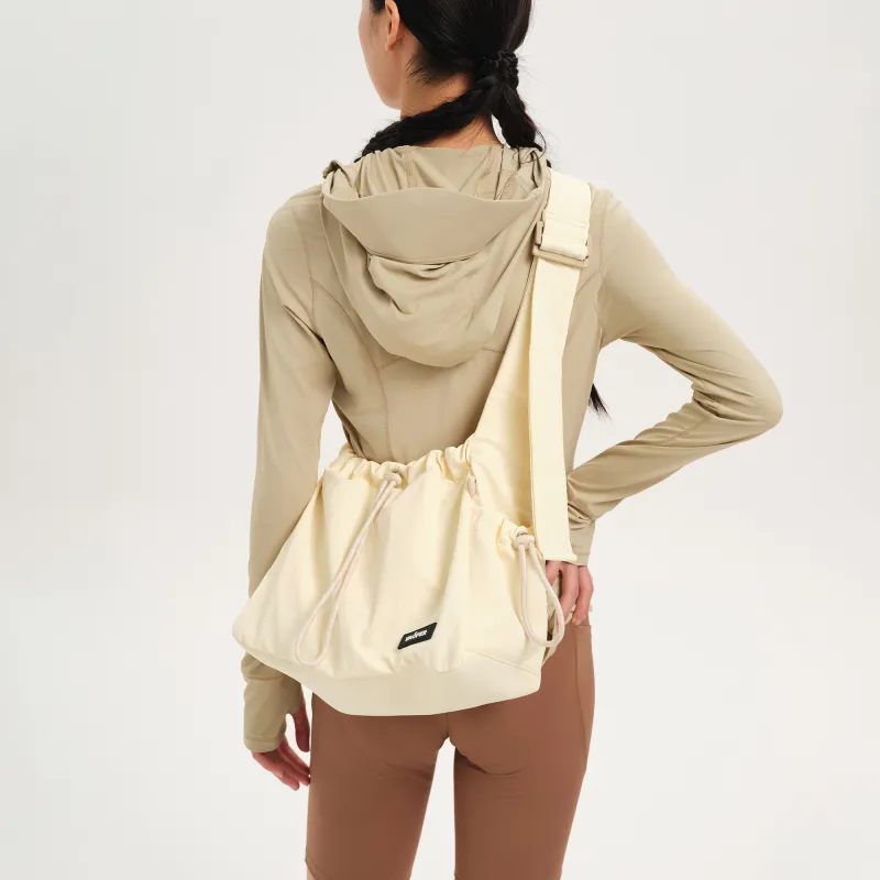 VAOPER Nylon Shoulder Bag, Crossbody Bag Women's Custard/Sea Salt Color-1