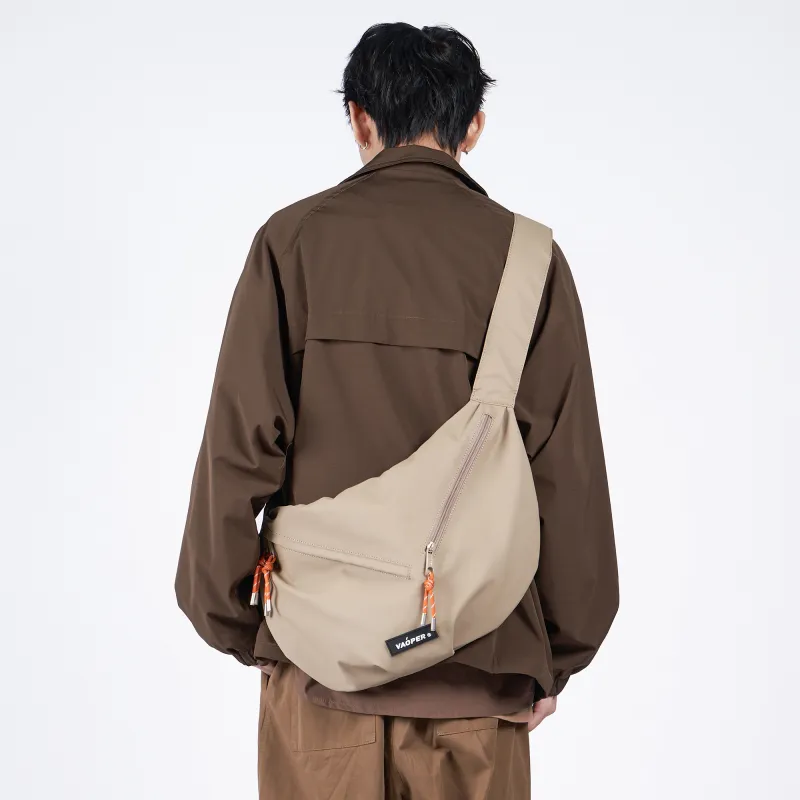 VAOPER Polyester Crossbody Bag, Shoulder Bag, Dumpling Bag Large Size Unisex Khaki-2