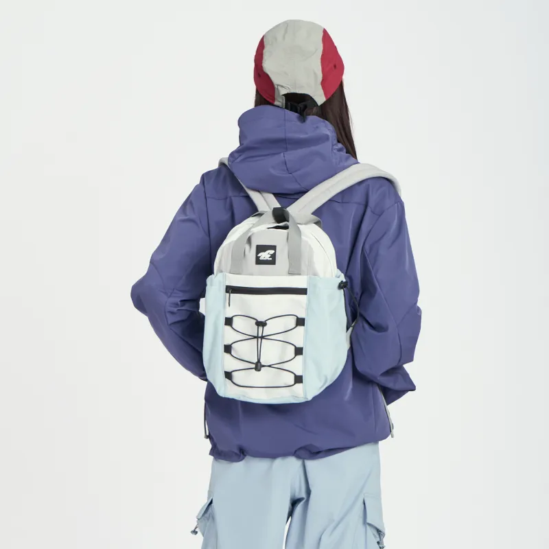 VAOPER Nylon Backpack Women's Gray Blue/Khaki-2