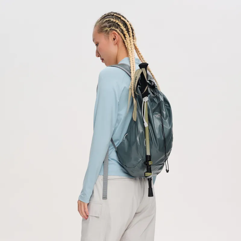 VAOPER Nylon Backpack Unisex Starry Black/Concrete Gray-6