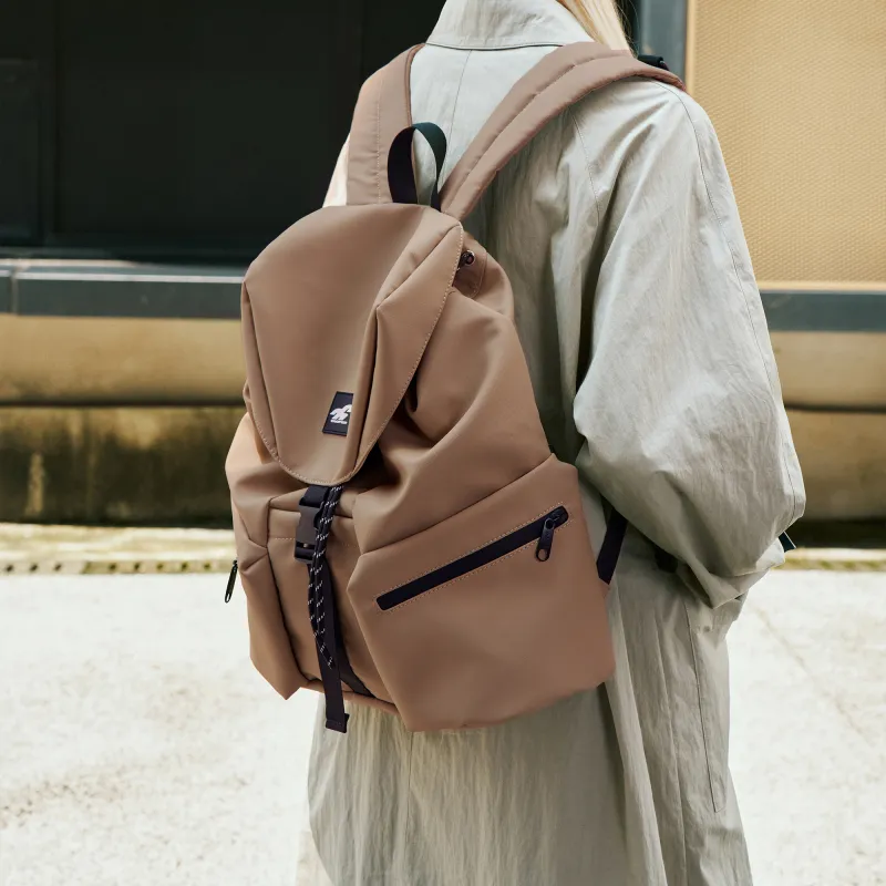 VAOPER Polyester Backpack Men's Black/Khaki-4