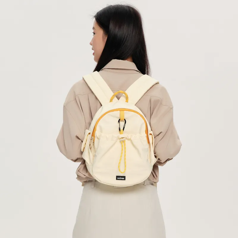 VAOPER Nylon Backpack Regular Women's Custard-2