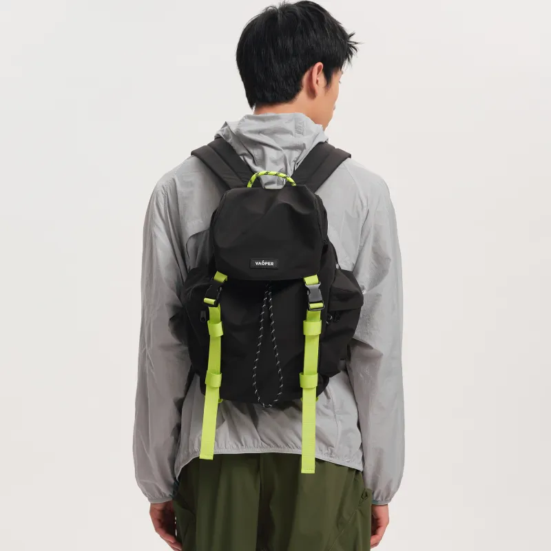 VAOPER Polyester Backpack Unisex Starry Black/Custard-2