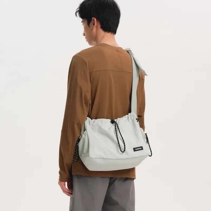 VAOPER Nylon Shoulder Bag, Crossbody Bag Women's Custard/Sea Salt Color-5