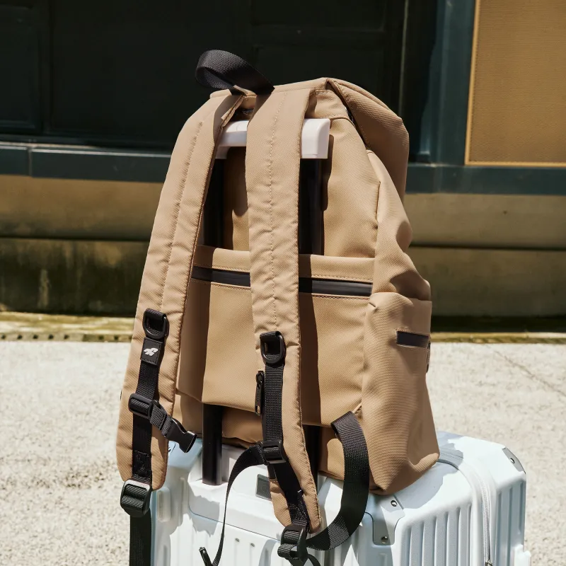 VAOPER Polyester Backpack Men's Black/Khaki-5