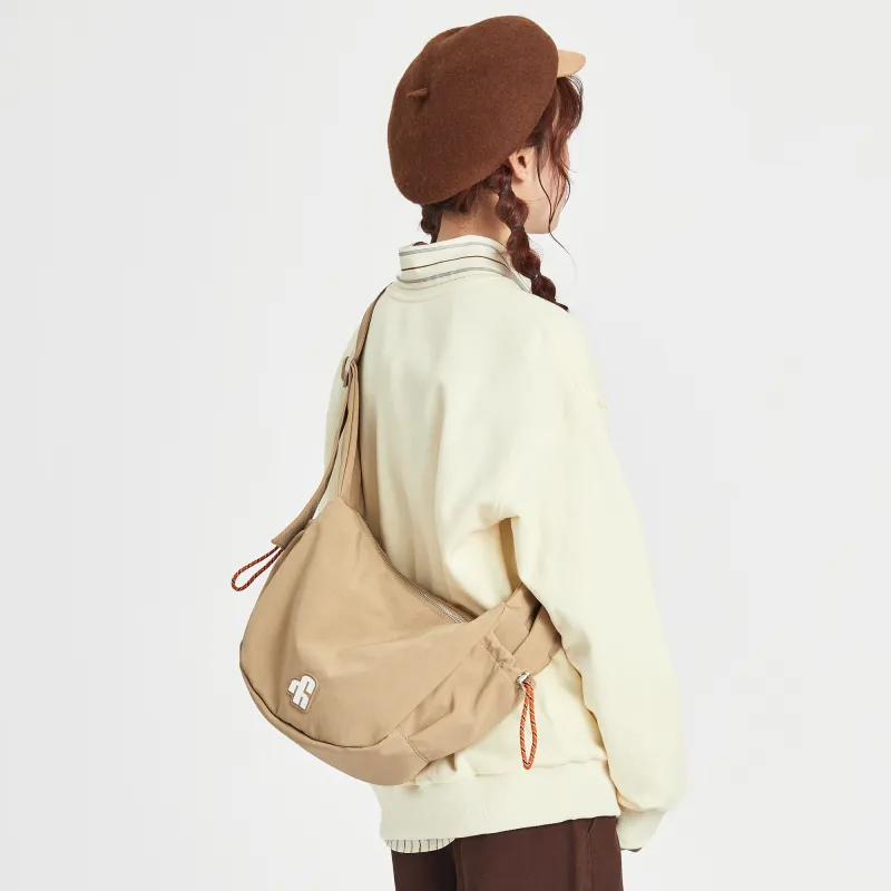 VAOPER Nylon Crossbody Bag, One Shoulder Backpack, Dumpling Bag, Gym Bag Large Size Unisex Multicolor-2