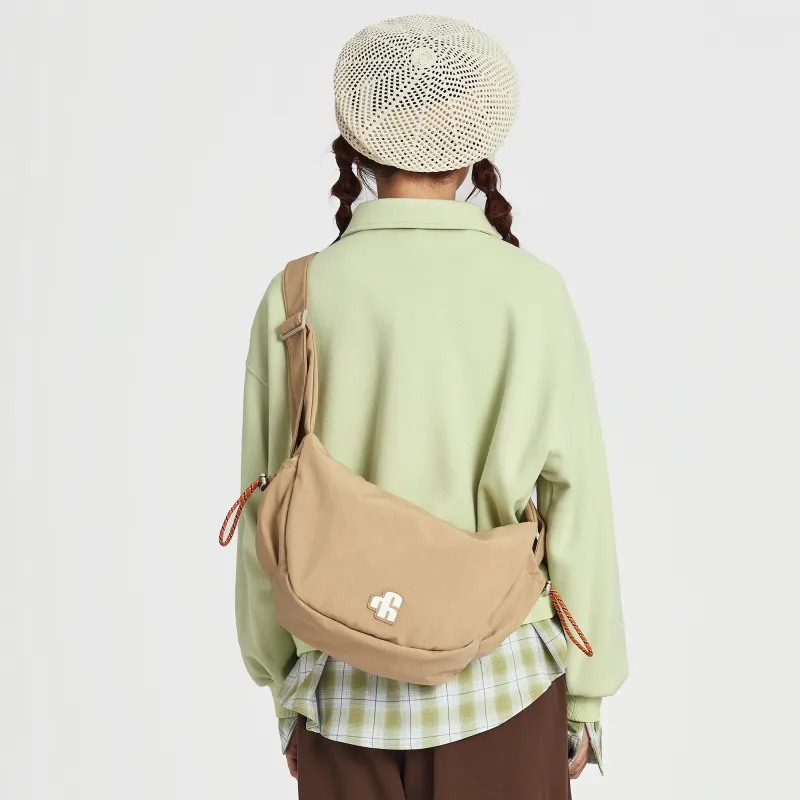 VAOPER Nylon Crossbody Bag, One Shoulder Backpack, Dumpling Bag, Gym Bag Large Size Unisex Multicolor-1