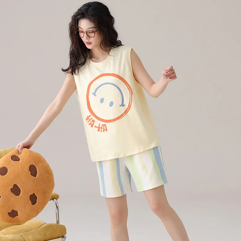 CHUDUAN Pajama Set Women's Apricot-6