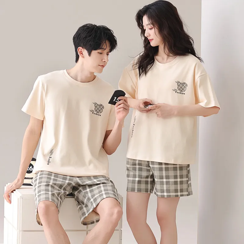 CHUDUAN Pajama Set Unisex Apricot-3