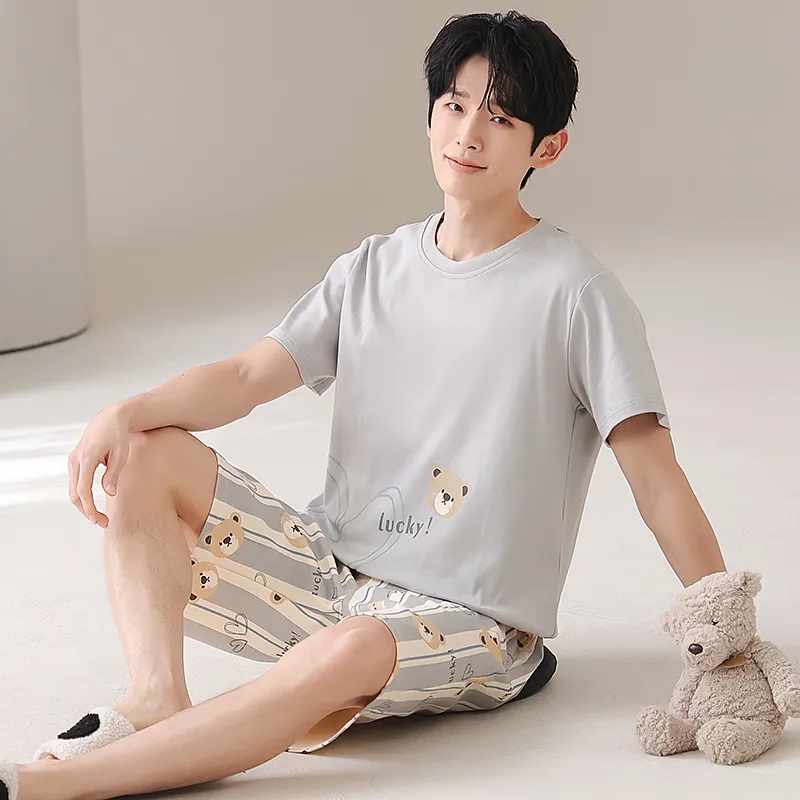 CHUDUAN Men Pajama Sets-4