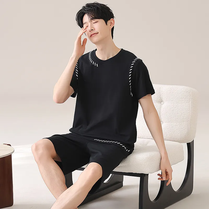 CHUDUAN Men Pajama Sets-4