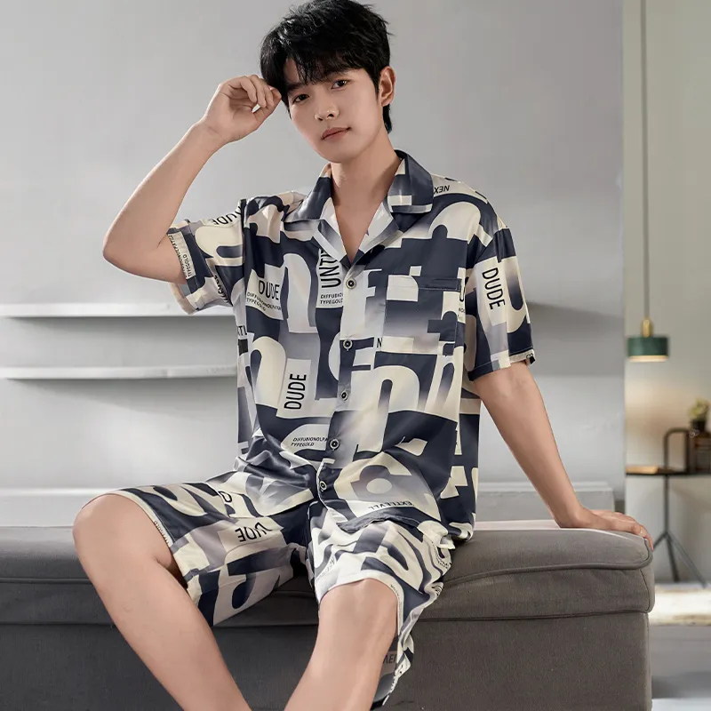 CHUDUAN Men Pajama Sets-4