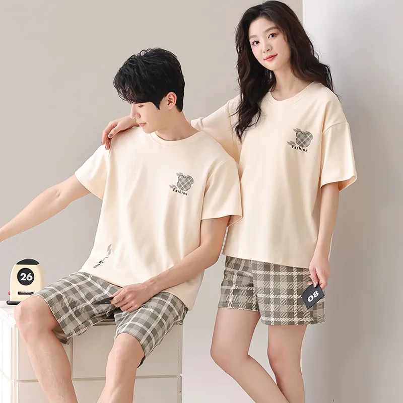 CHUDUAN Pajama Set Unisex Apricot-2