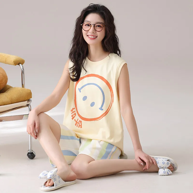 CHUDUAN Pajama Set Women's Apricot-1