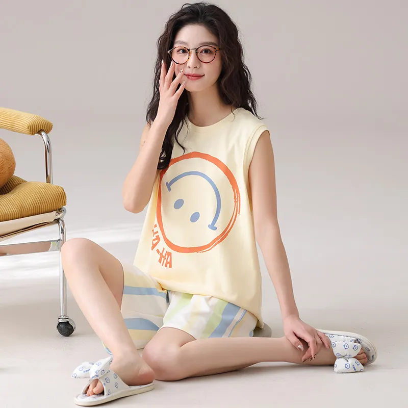 CHUDUAN Pajama Set Women's Apricot-4