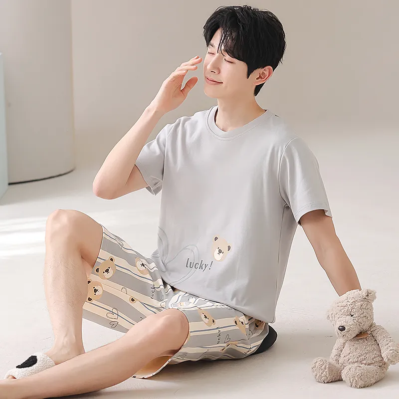 CHUDUAN Men Pajama Sets-3