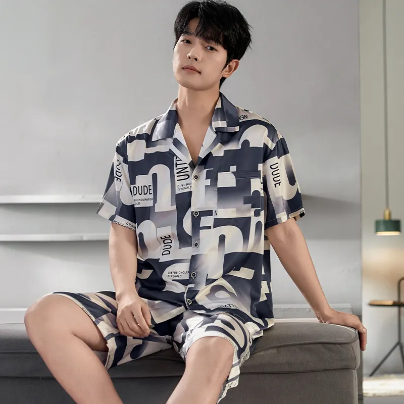 CHUDUAN Men Pajama Sets-5