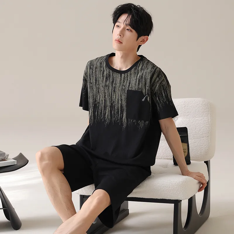 CHUDUAN Men Pajama Sets-3