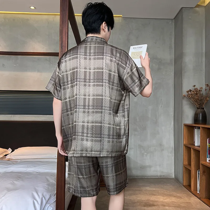 CHUDUAN Pajama Set Men's Coffee-5