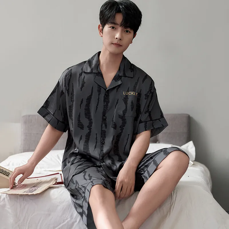 CHUDUAN Pajama Set Men's Purple-3