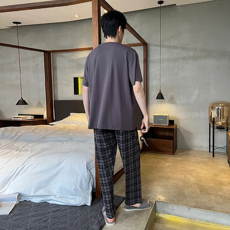 CHUDUAN Ice Silk Pajama Set Men's-12