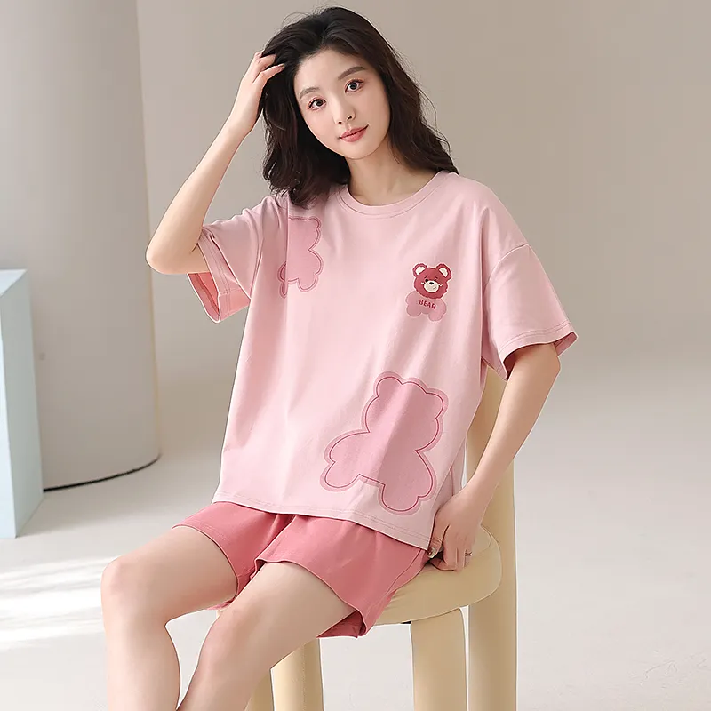 CHUDUAN Pajama Set Women's Pink-5