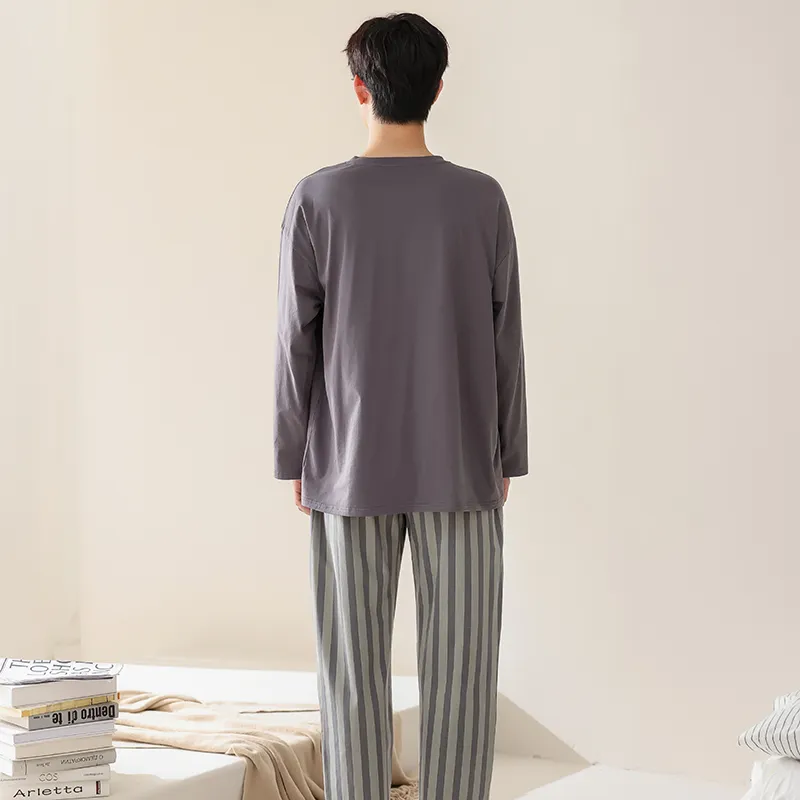 CHUDUAN Pajama Set Men's Rose Brown-1