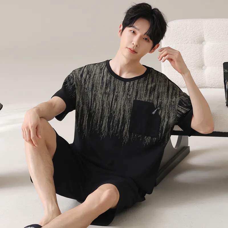 CHUDUAN Men Pajama Sets-4