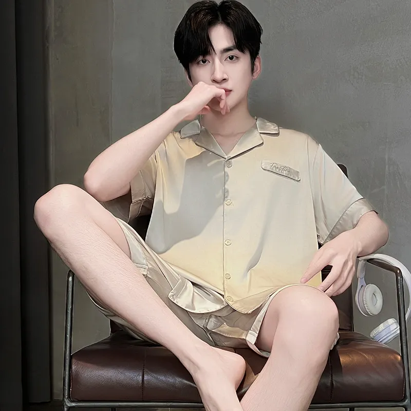 CHUDUAN Pajama Set Men's Champagne-4