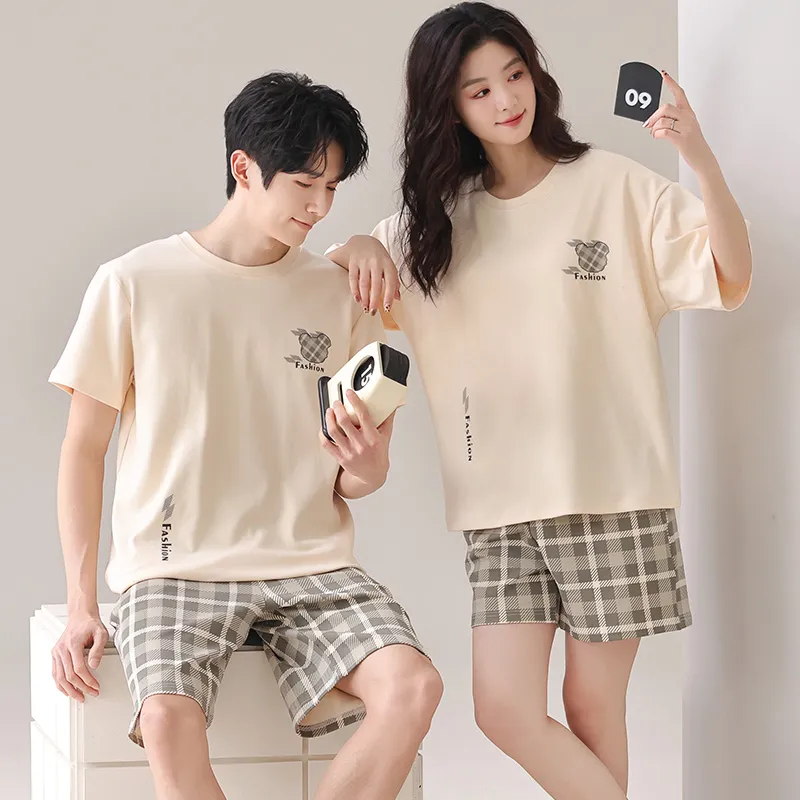 CHUDUAN Pajama Set Unisex Apricot-1