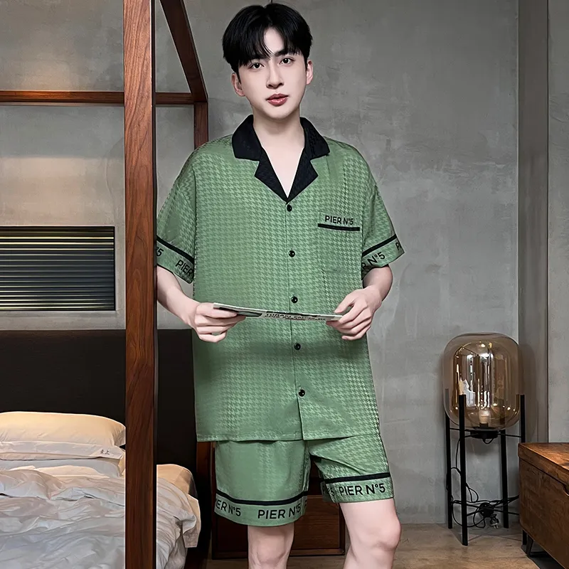 CHUDUAN Men Pajama Sets-4