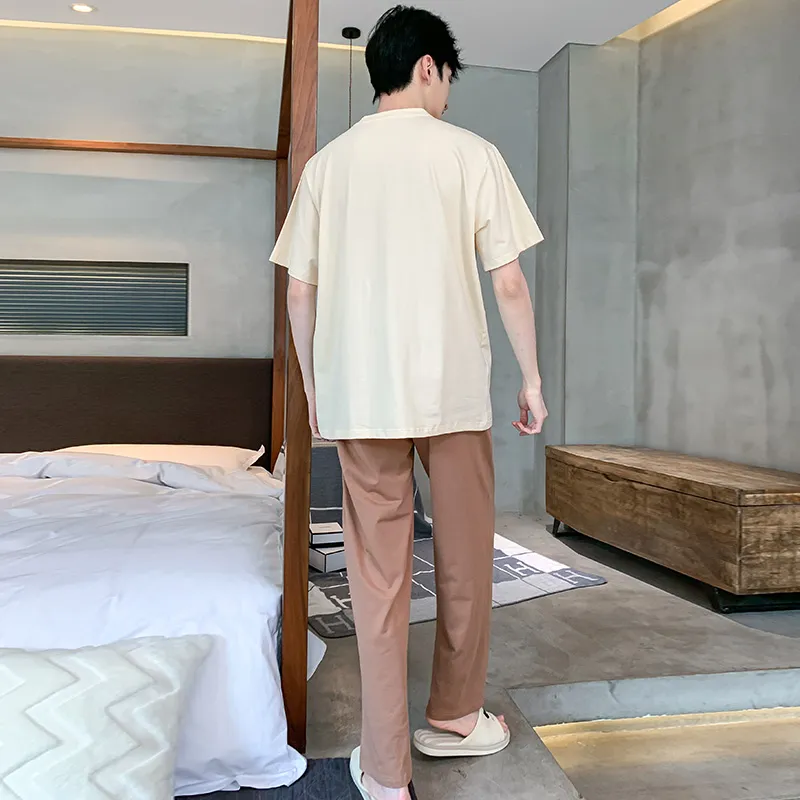 CHUDUAN Ice Silk Pajama Set Men's-5