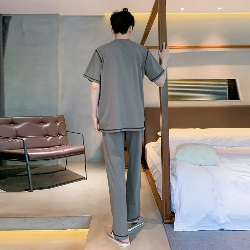 CHUDUAN Ice Silk Pajama Set Men's-3
