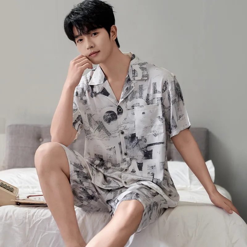 CHUDUAN Men Pajama Sets-4