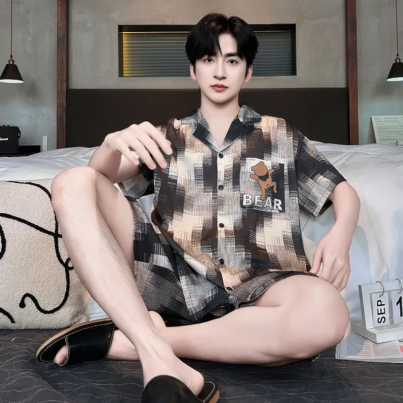 CHUDUAN Men Pajama Sets-3