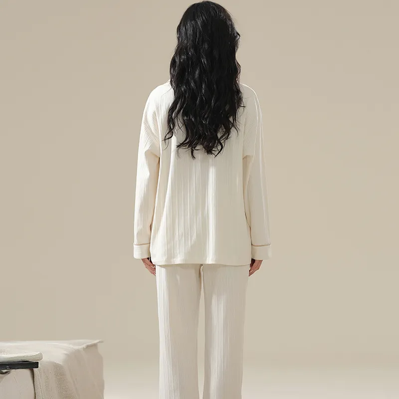 CHUDUAN Vintage Chinoiserie Pajama Set Women's White-1