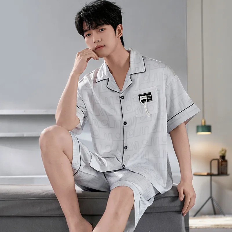 CHUDUAN Men Pajama Sets-4