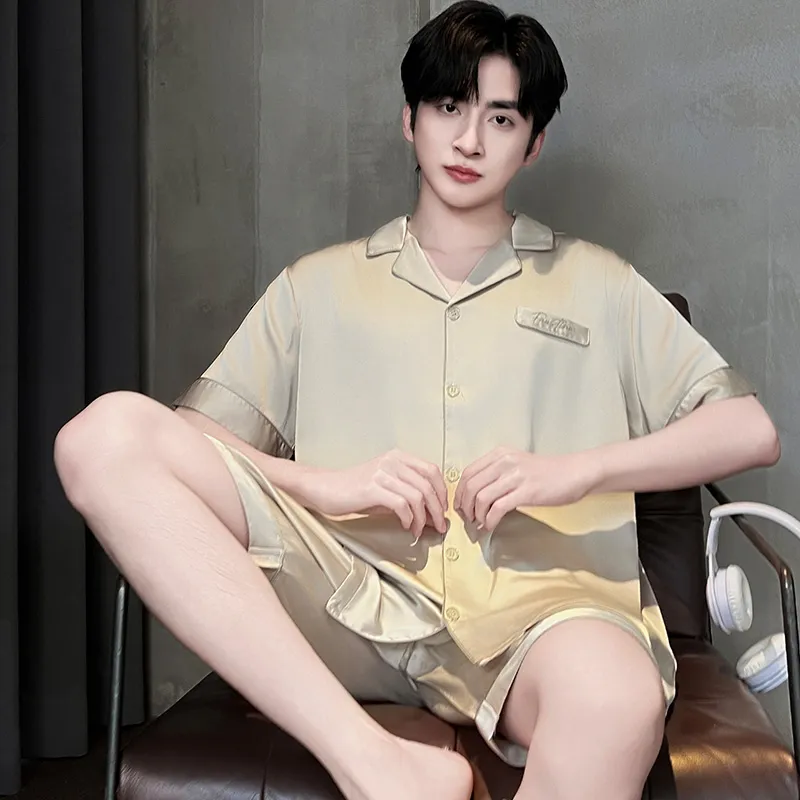 CHUDUAN Pajama Set Men's Champagne-3